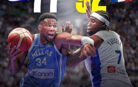 热身赛-字母哥空砍20分丽萨谢14+5 法国胜希腊