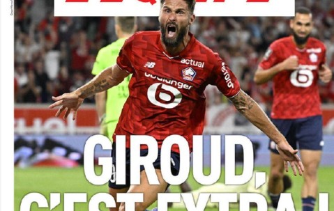 91分钟绝杀！38岁大吉鲁吐舌绕场狂奔：法甲连续2轮破门 破1纪录