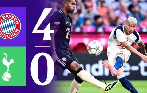 热刺0-4完败拜仁 进攻毫无组织 弗兰克的球队还没准备好踢欧冠啊