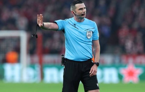 欧足联官方：奥利弗裁判组执法国米VS阿贾克斯的欧冠小组赛