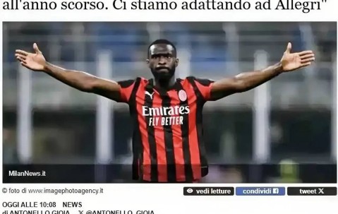 意甲：米兰球员托莫里接受采访时表示，我会努力适应阿莱格里的战术，去竞争主力位置