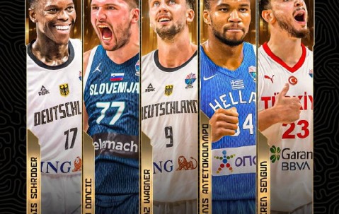 欧洲杯最佳阵容:东契奇字母哥领衔 德国两人入选